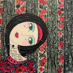 In Her Sanctuary of Flowers Dreaming