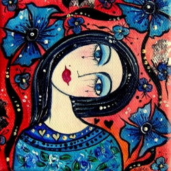 Angel Contemplating Blue