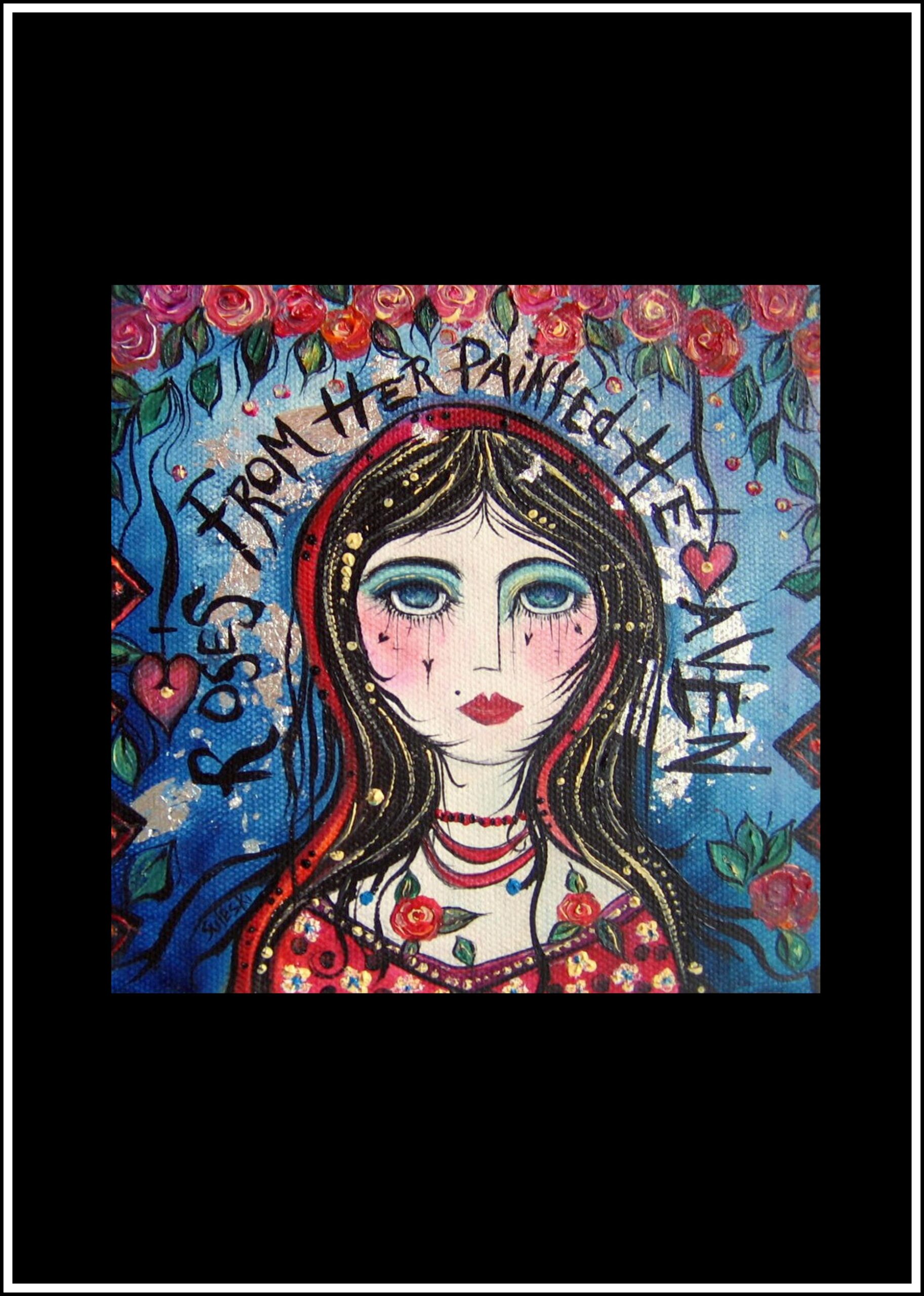 Roses From Her Painted Heaven Sandra Jane New Zealand Artist cabbage-tree-john-maillard-artist